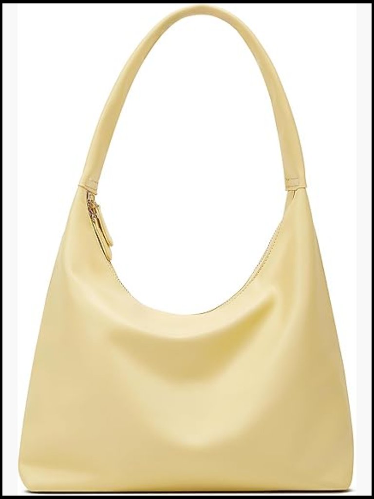 Classic Crescent Shoulder Bag Slouchy Hobo Purse Tote Handbag Soft Pu Leather